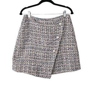 Chic Tweed Button-Front Skirt #01